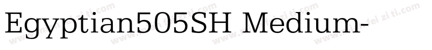 Egyptian505SH Medium字体转换